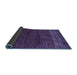 Sideview of Abstract Blue Modern Rug, abs5318blu