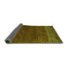 Sideview of Abstract Green Modern Rug, abs5318grn