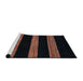 Sideview of Machine Washable Abstract Dark Brown Rug, wshabs5319