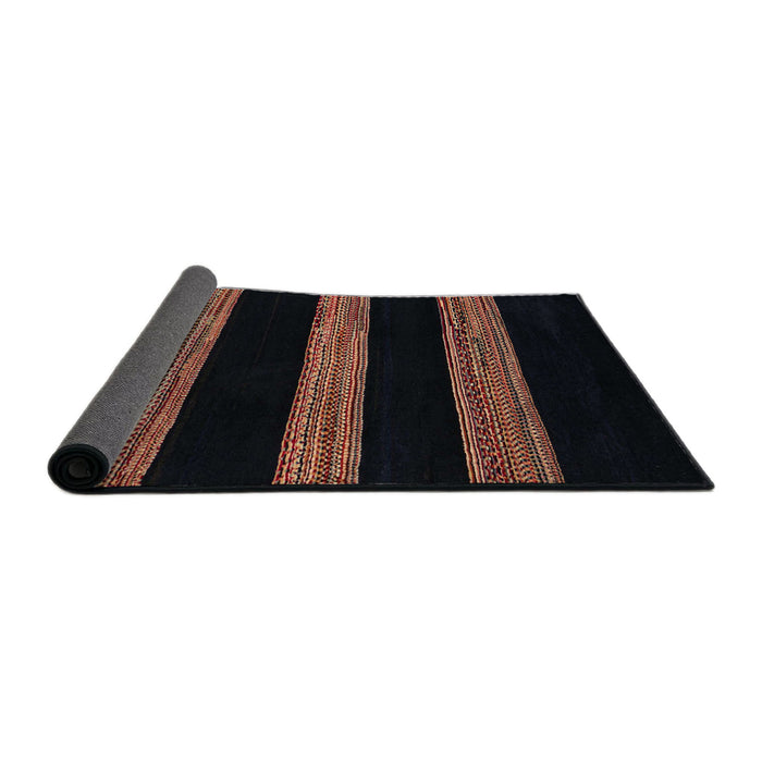 Sideview of Abstract Dark Brown Modern Rug, abs5319