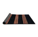 Sideview of Abstract Dark Brown Modern Rug, abs5319