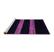 Sideview of Machine Washable Abstract Purple Modern Area Rugs, wshabs5319pur