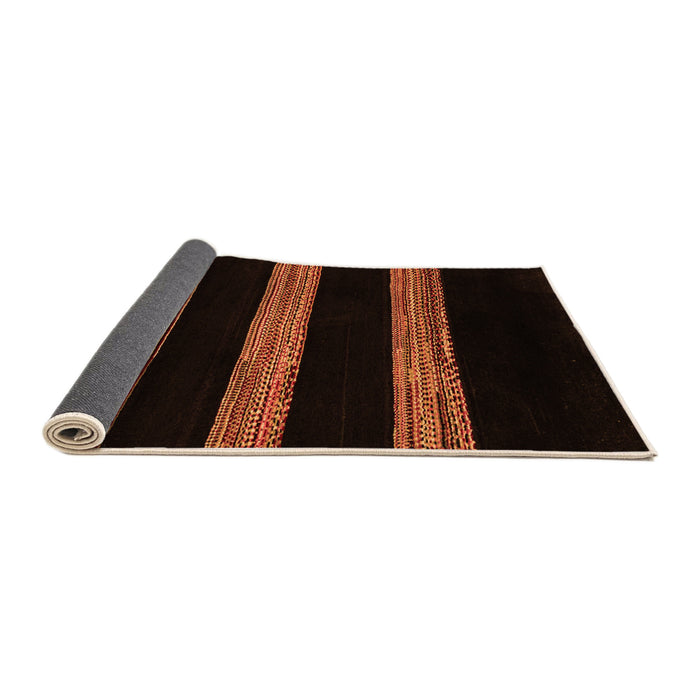 Sideview of Abstract Orange Modern Rug, abs5319org