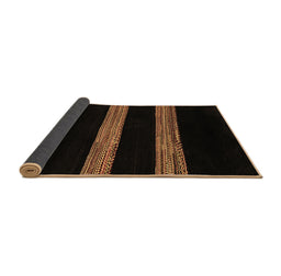 Sideview of Abstract Brown Modern Rug, abs5319brn