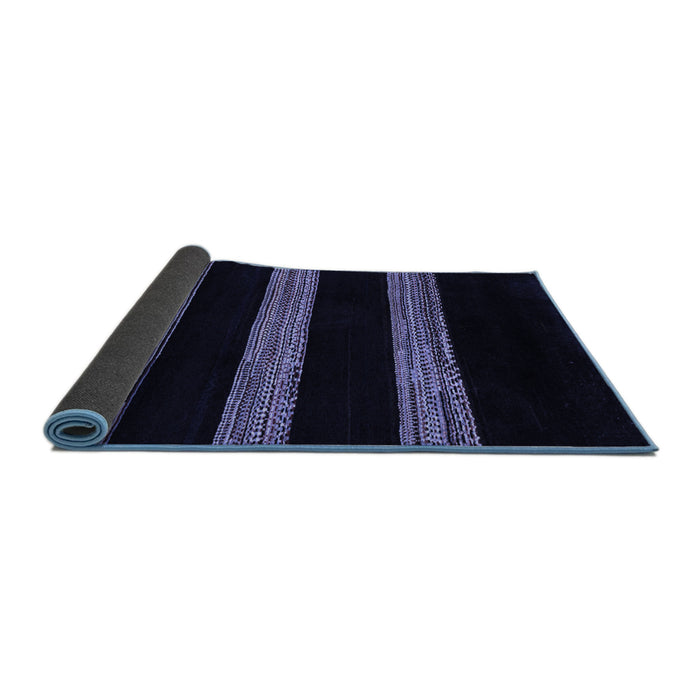 Sideview of Abstract Blue Modern Rug, abs5319blu