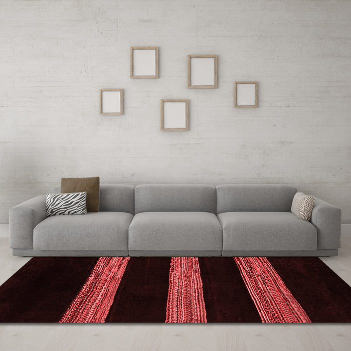 Modern Red Washable Rugs