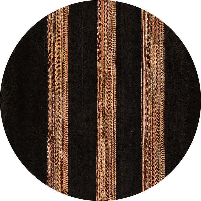 Round Abstract Brown Modern Rug, abs5319brn