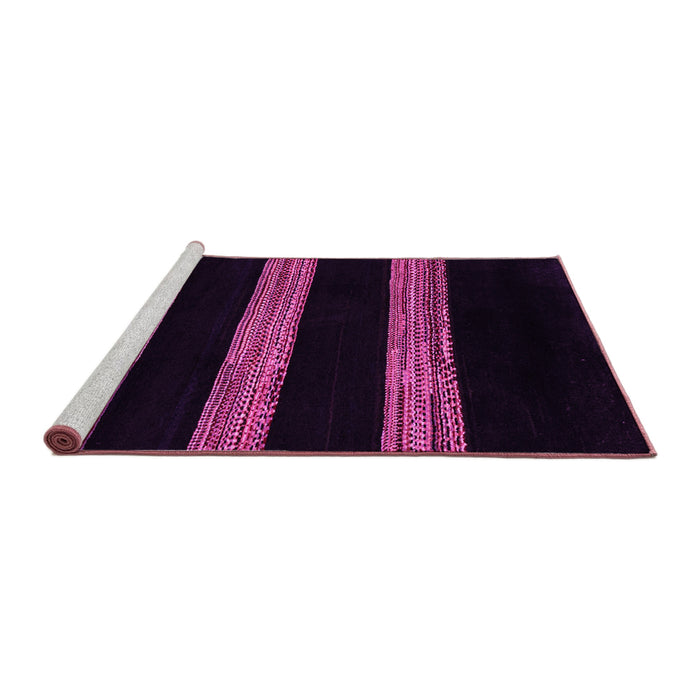 Sideview of Machine Washable Abstract Pink Modern Rug, wshabs5319pnk