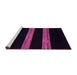 Sideview of Machine Washable Abstract Pink Modern Rug, wshabs5319pnk