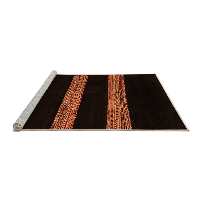 Sideview of Machine Washable Abstract Orange Modern Area Rugs, wshabs5319org