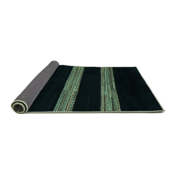 Sideview of Abstract Turquoise Modern Rug, abs5319turq