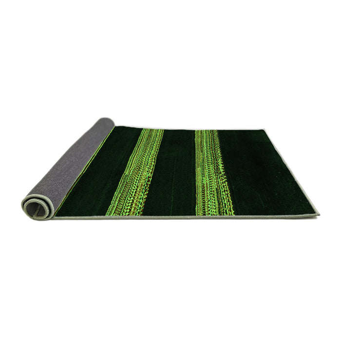 Sideview of Abstract Green Modern Rug, abs5319grn