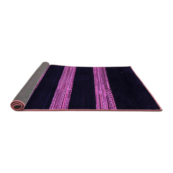 Sideview of Abstract Purple Modern Rug, abs5319pur