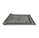 Sideview of Abstract Gray Modern Rug, abs531gry