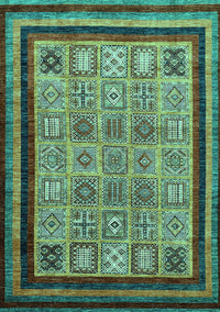 Abstract Turquoise Modern Rug, abs531turq