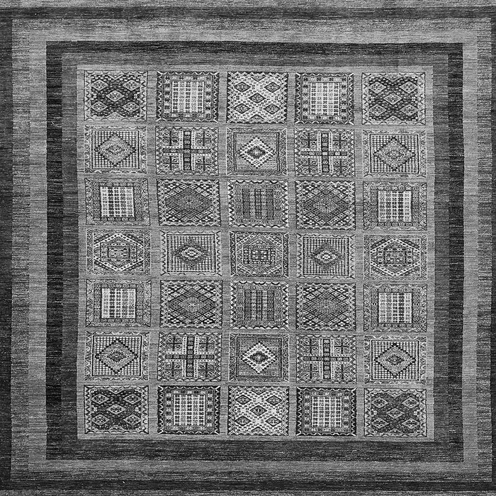 Square Abstract Gray Modern Rug, abs531gry