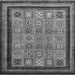 Square Abstract Gray Modern Rug, abs531gry