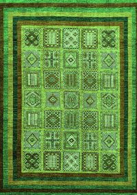 Abstract Green Modern Rug, abs531grn