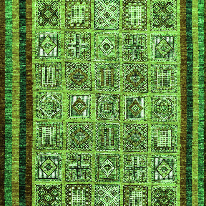 Abstract Green Modern Rug, abs531grn