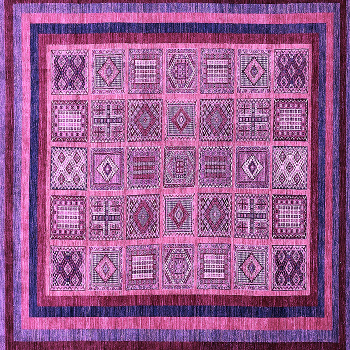 Square Abstract Purple Modern Rug, abs531pur