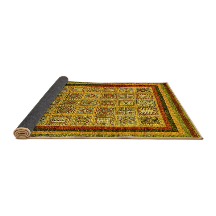 Sideview of Abstract Yellow Modern Rug, abs531yw