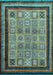 Abstract Light Blue Modern Rug, abs531lblu