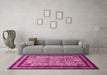 Machine Washable Abstract Pink Modern Rug in a Living Room, wshabs531pnk