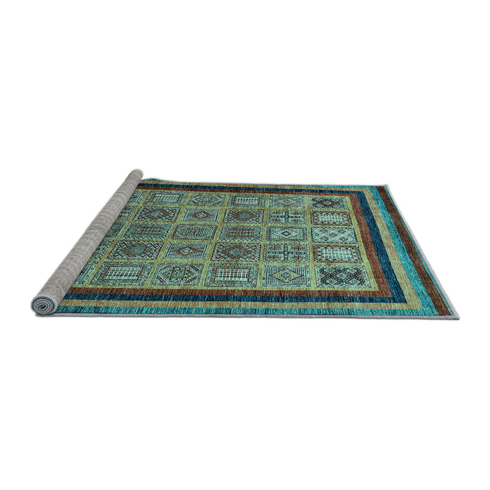 Sideview of Machine Washable Abstract Light Blue Modern Rug, wshabs531lblu