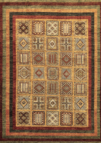 Abstract Brown Modern Rug, abs531brn