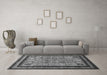 Machine Washable Abstract Gray Modern Rug in a Living Room,, wshabs531gry