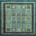 Square Machine Washable Abstract Light Blue Modern Rug, wshabs531lblu