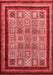 Abstract Red Modern Area Rugs