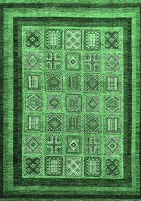 Abstract Emerald Green Modern Rug, abs531emgrn