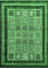 Abstract Emerald Green Modern Rug, abs531emgrn