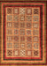 Machine Washable Abstract Orange Modern Area Rugs, wshabs531org