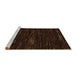 Sideview of Machine Washable Abstract Bakers Brown Rug, wshabs5320