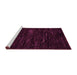 Sideview of Machine Washable Abstract Pink Modern Rug, wshabs5320pnk