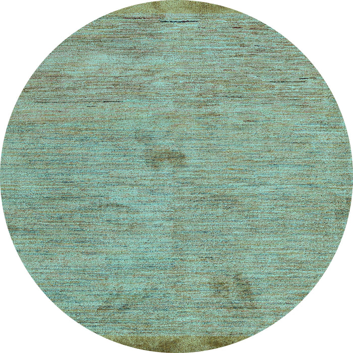 Round Machine Washable Abstract Light Blue Modern Rug, wshabs5321lblu