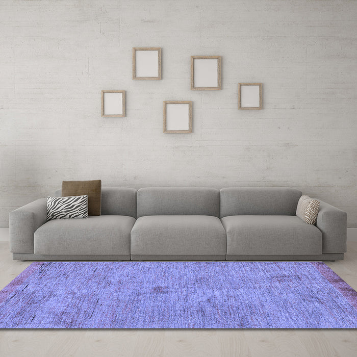 Machine Washable Abstract Blue Modern Rug in a Living Room, wshabs5321blu