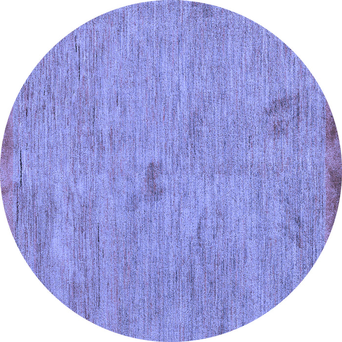 Round Machine Washable Abstract Blue Modern Rug, wshabs5321blu