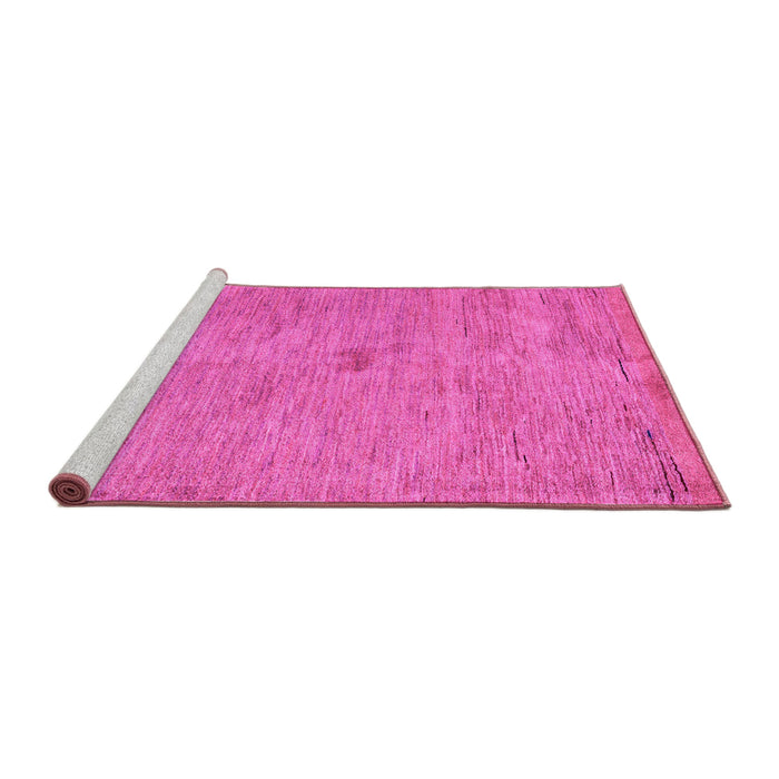 Sideview of Machine Washable Abstract Pink Modern Rug, wshabs5321pnk