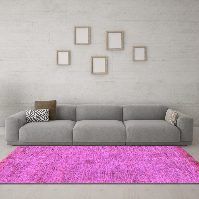 Machine Washable Abstract Purple Modern Area Rugs in a Living Room, wshabs5321pur