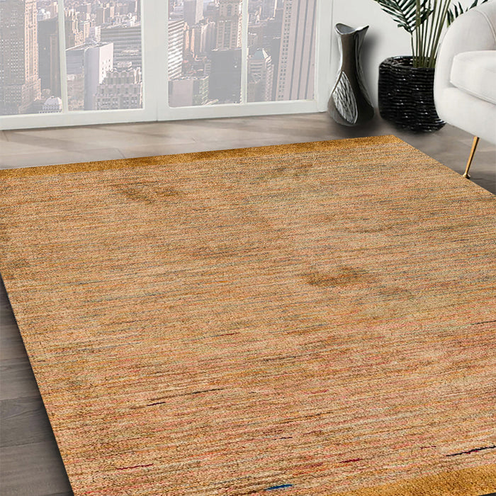 Machine Washable Abstract Orange Rug in a Family Room, wshabs5321