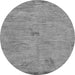 Round Abstract Gray Modern Rug, abs5321gry