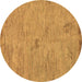 Round Abstract Brown Modern Rug, abs5321brn