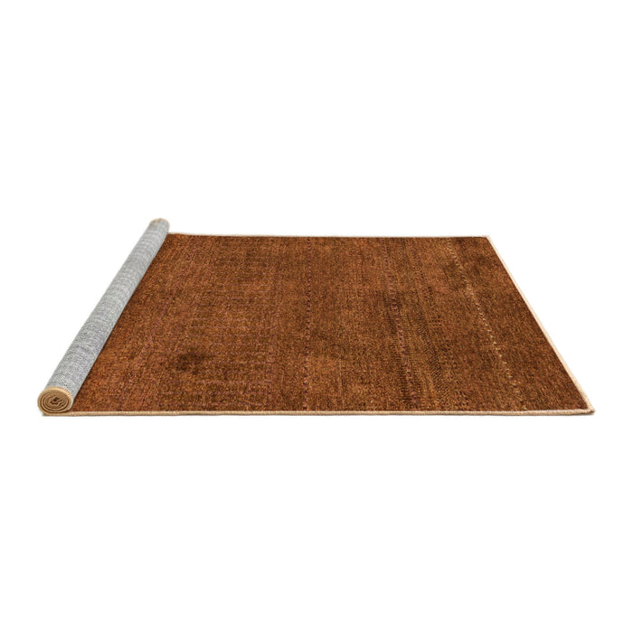 Sideview of Machine Washable Abstract Sedona Brown Rug, wshabs5322
