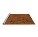 Sideview of Machine Washable Abstract Sedona Brown Rug, wshabs5322