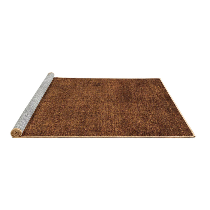 Sideview of Machine Washable Abstract Brown Modern Rug, wshabs5322brn