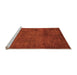 Sideview of Machine Washable Abstract Orange Modern Area Rugs, wshabs5322org