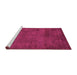 Sideview of Machine Washable Abstract Pink Modern Rug, wshabs5322pnk